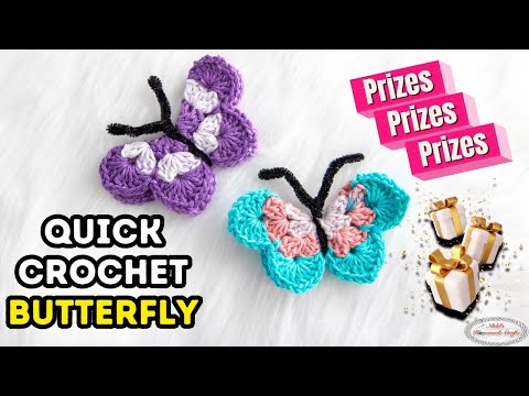 FREE Crochet BUTTERFLY Pattern + PRIZES! [Chance to Win FREE Yarn or Ebook!]